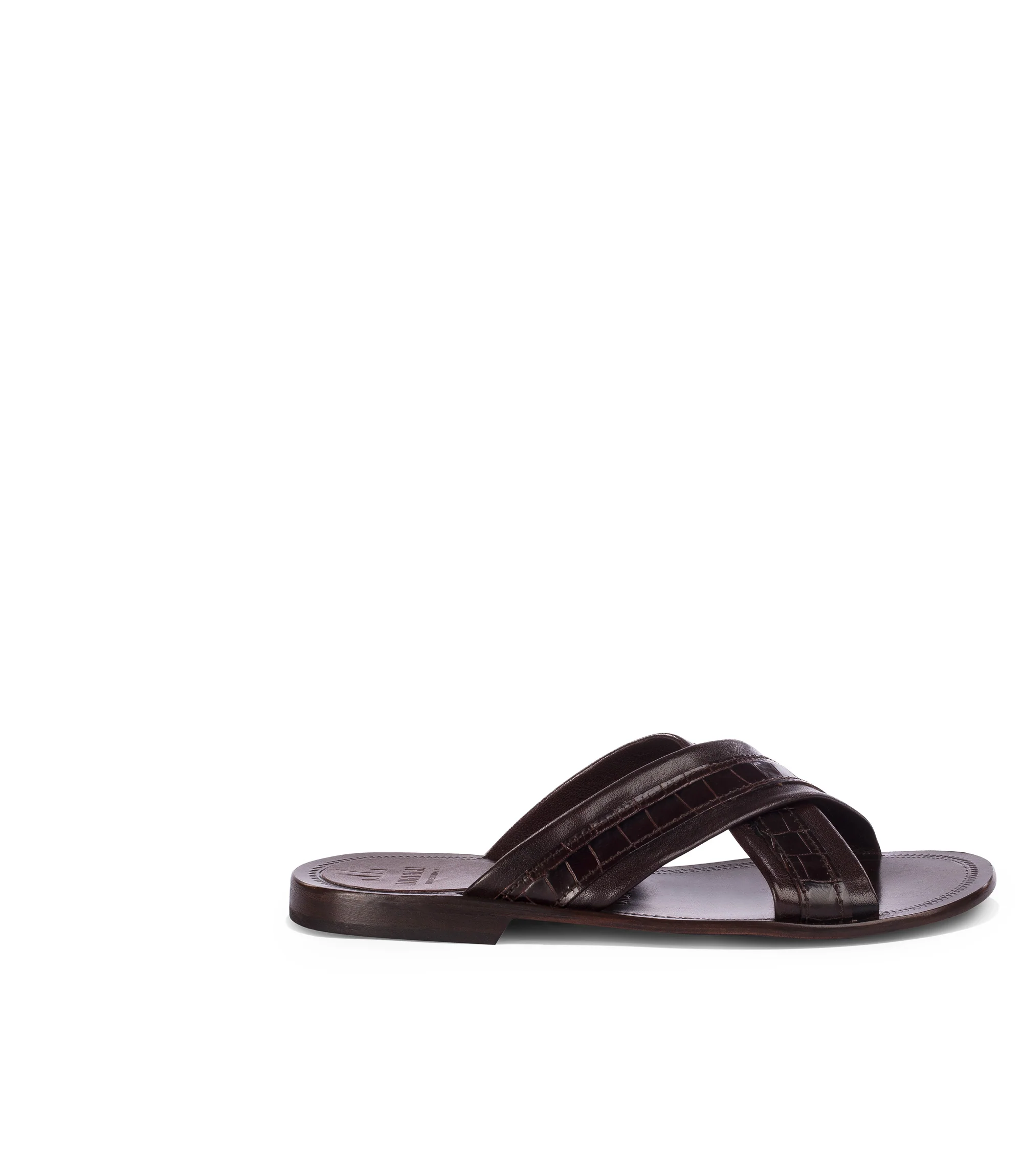 Sandali in pelle marrone - immagine 2