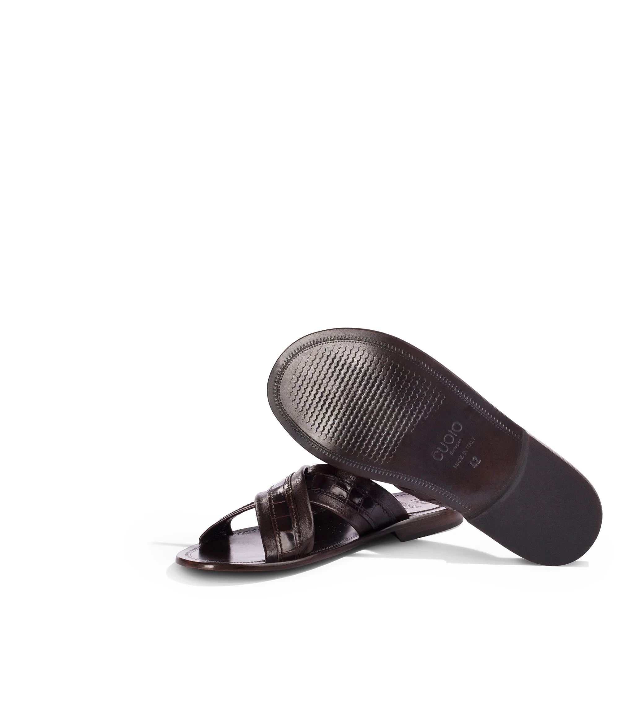 Sandali in pelle marrone - immagine 5