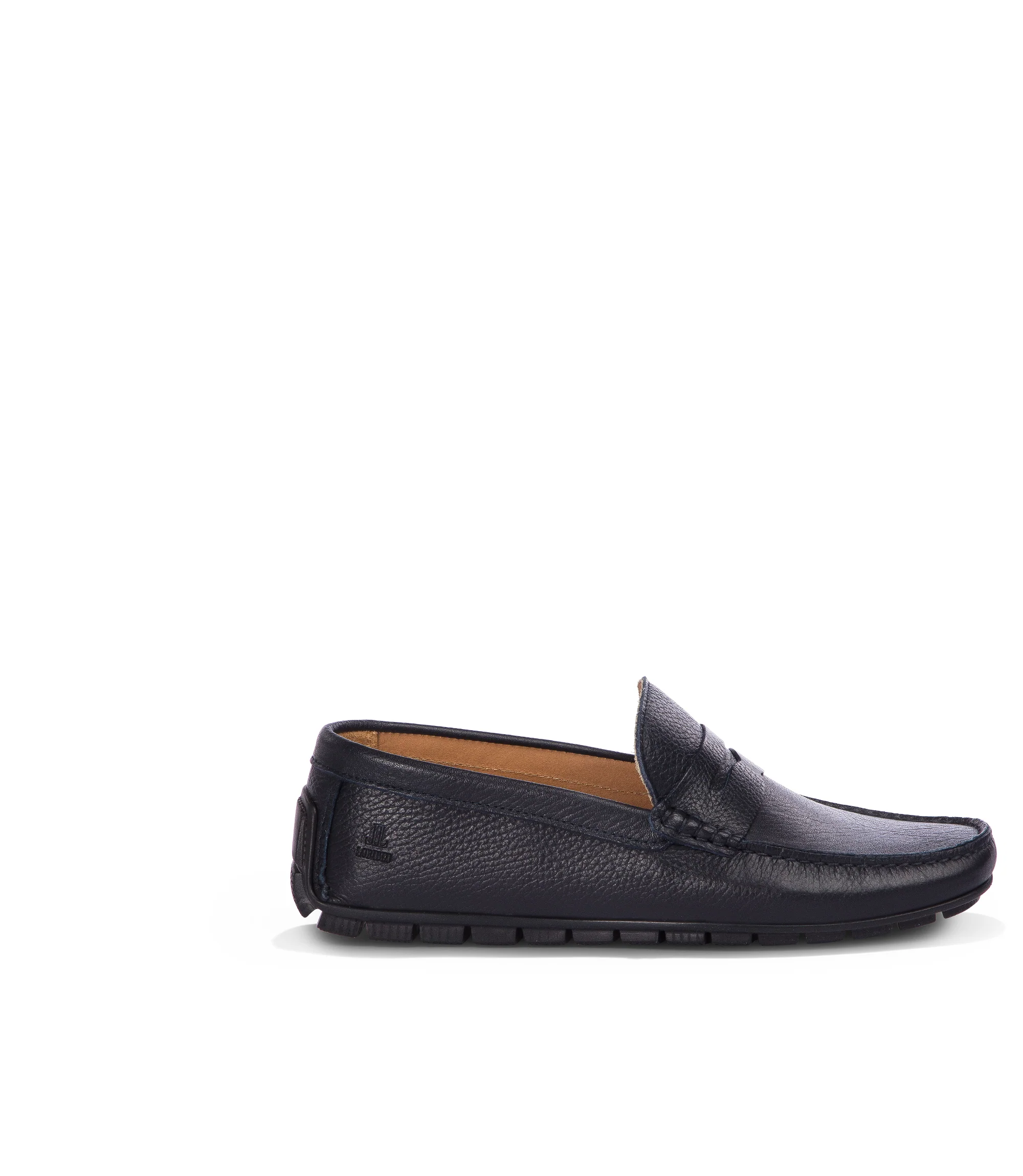 Mocassini in pelle blu - immagine 2