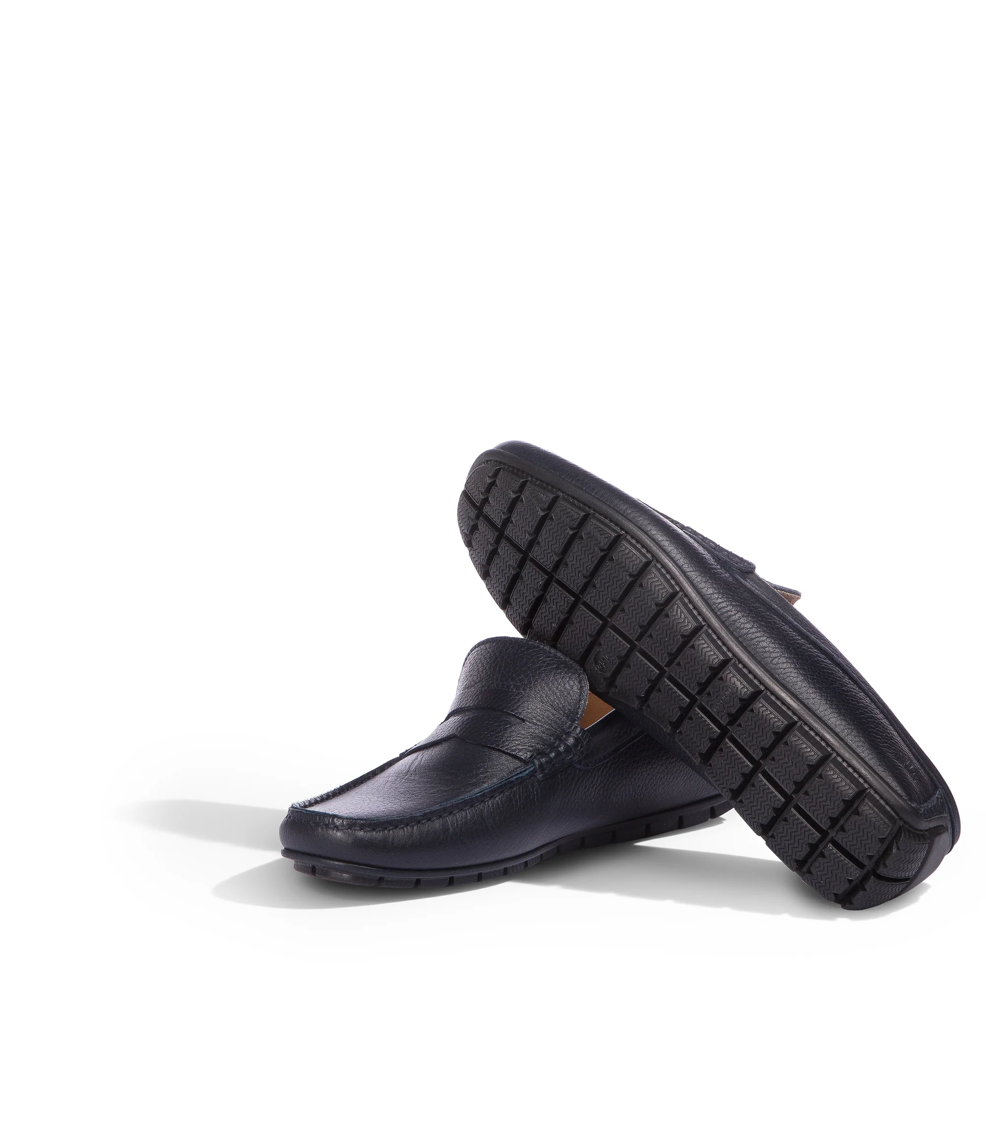 Mocassini in pelle blu - immagine 5