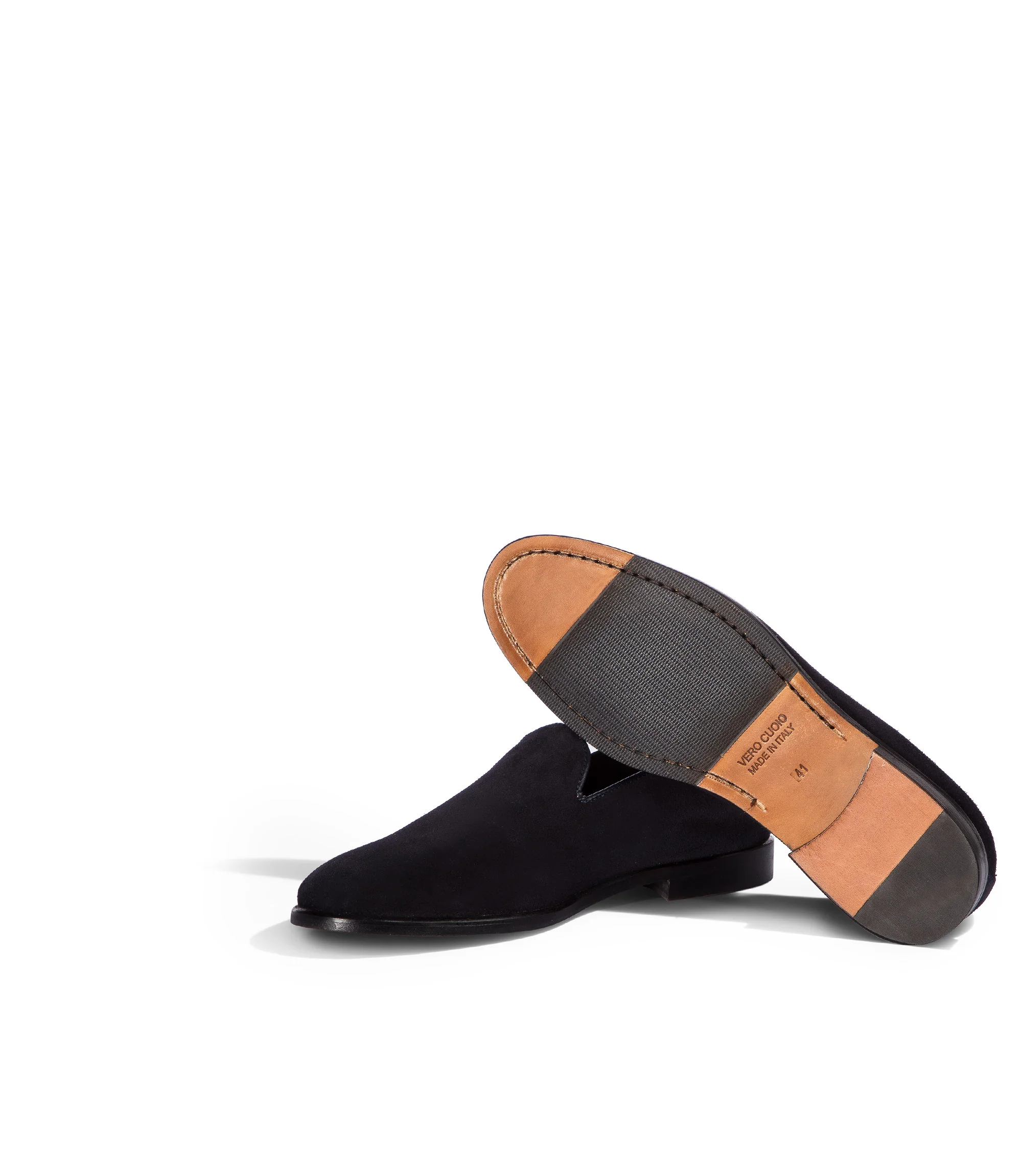 Mocassini in camoscio blu - immagine 5