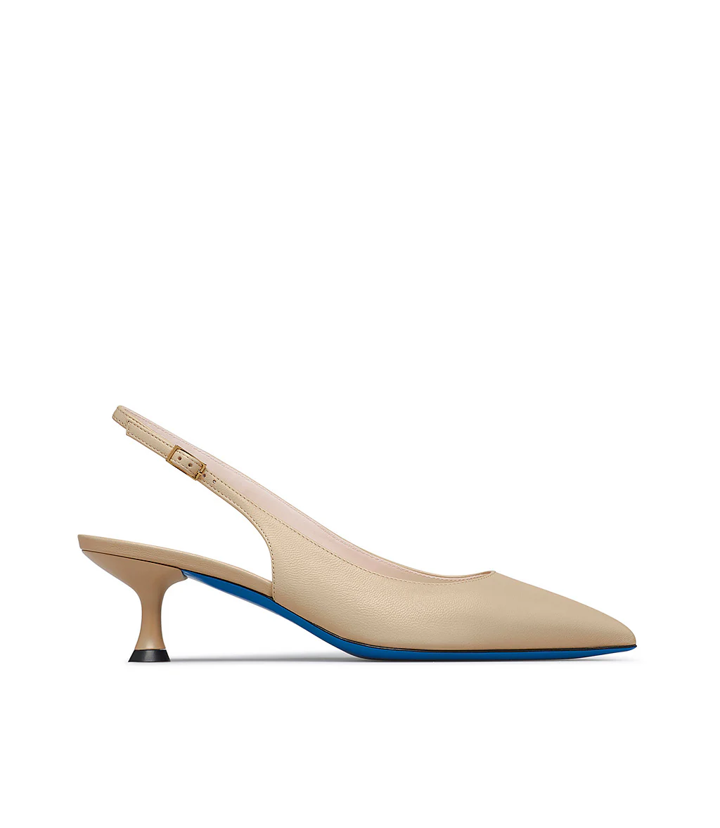 Slingback in nappa sabbia - immagine 2