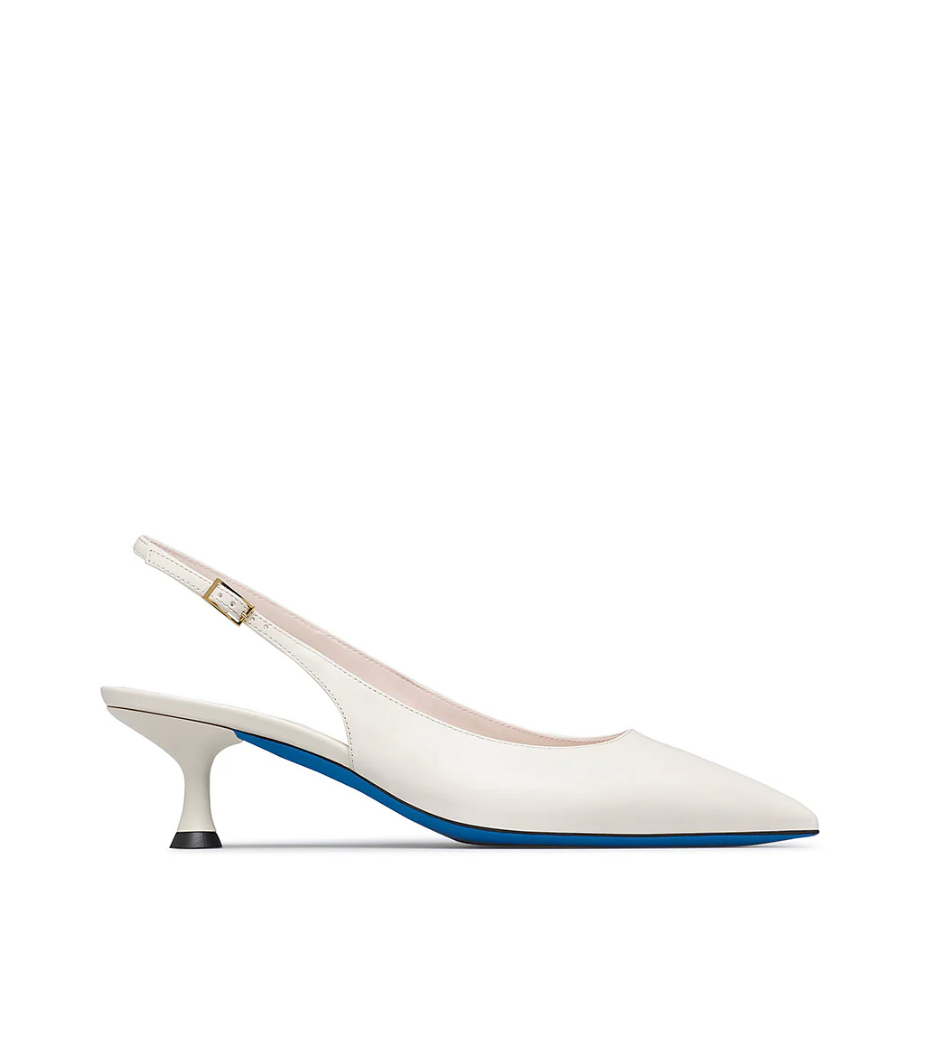 Slingback in vitello panna - immagine 2