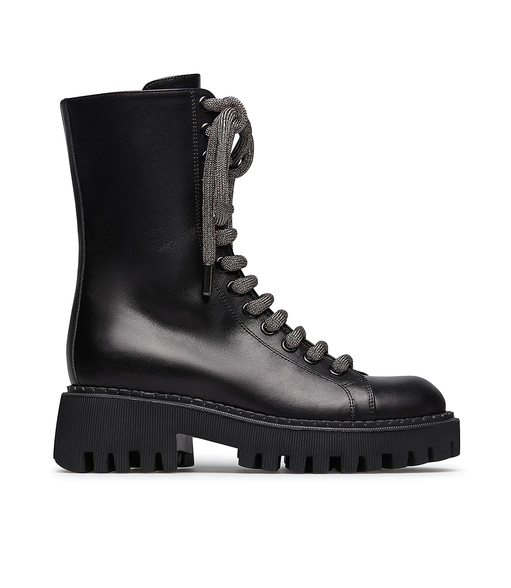 Anfibi in pelle nera - immagine 2