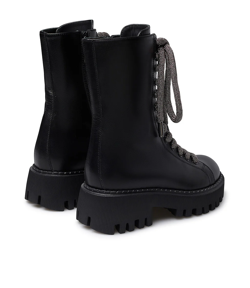 Anfibi in pelle nera - immagine 4