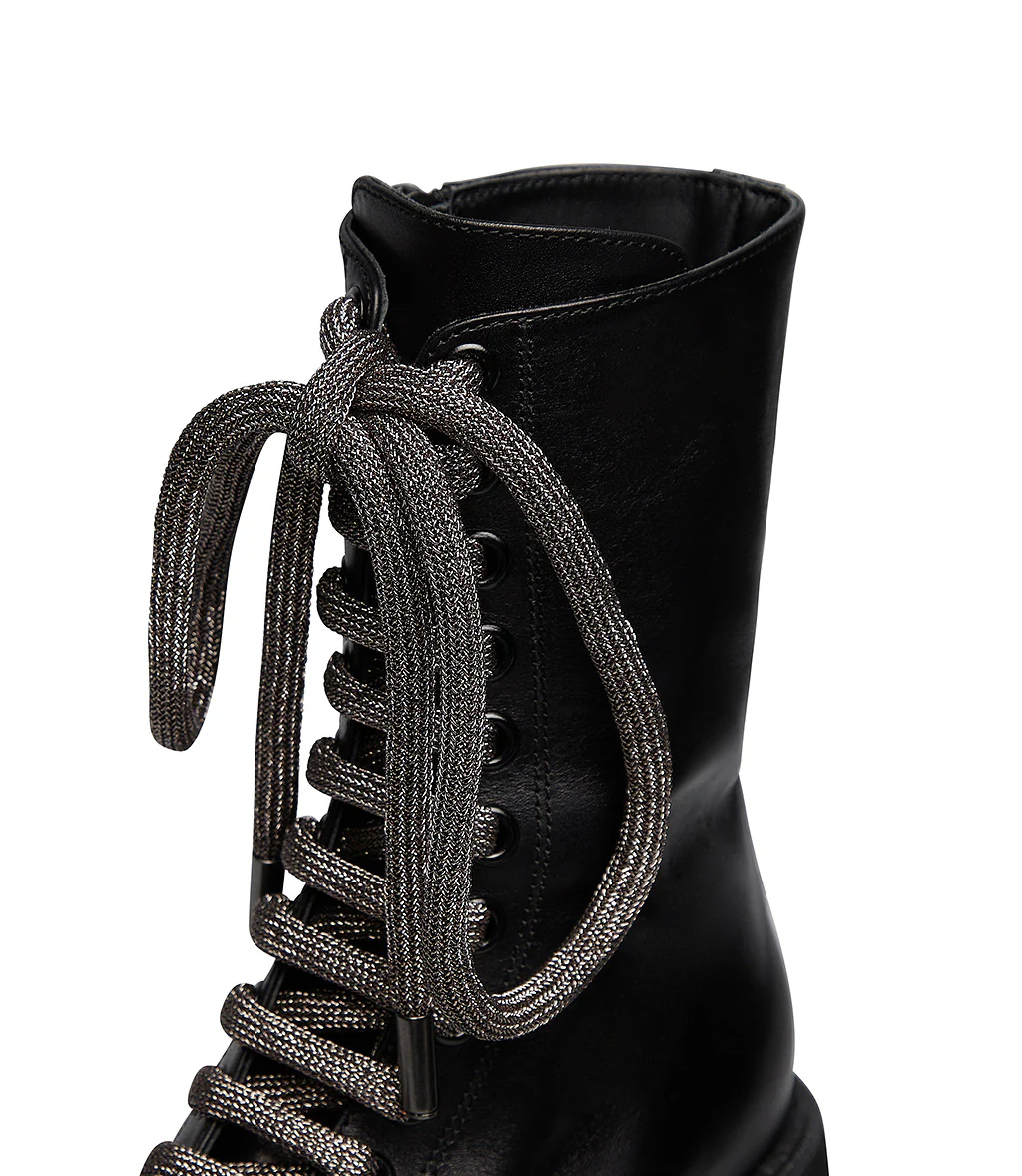 Anfibi in pelle nera - immagine 5