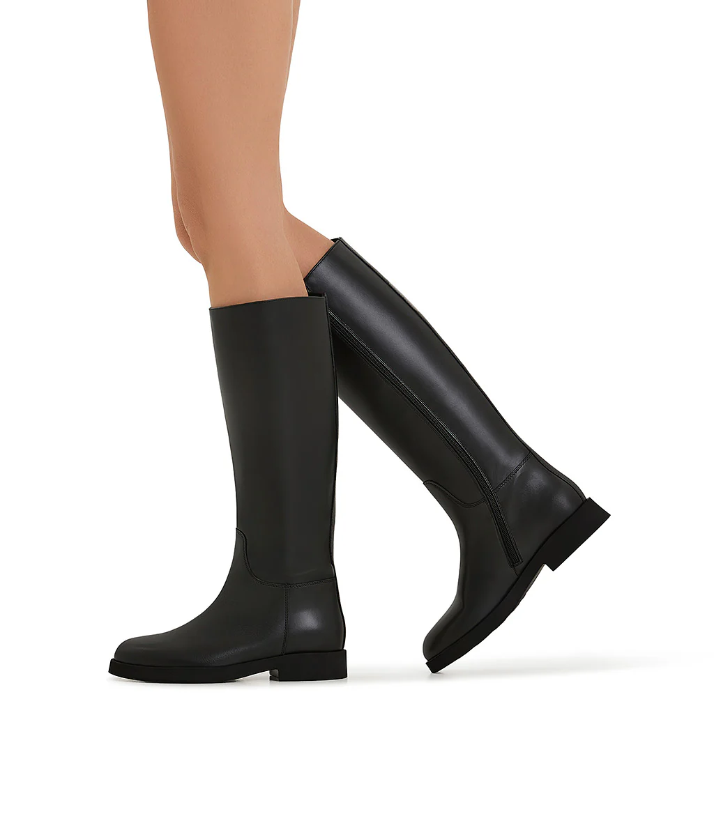 Stivale cavallerizzo in vitello nero - immagine 6