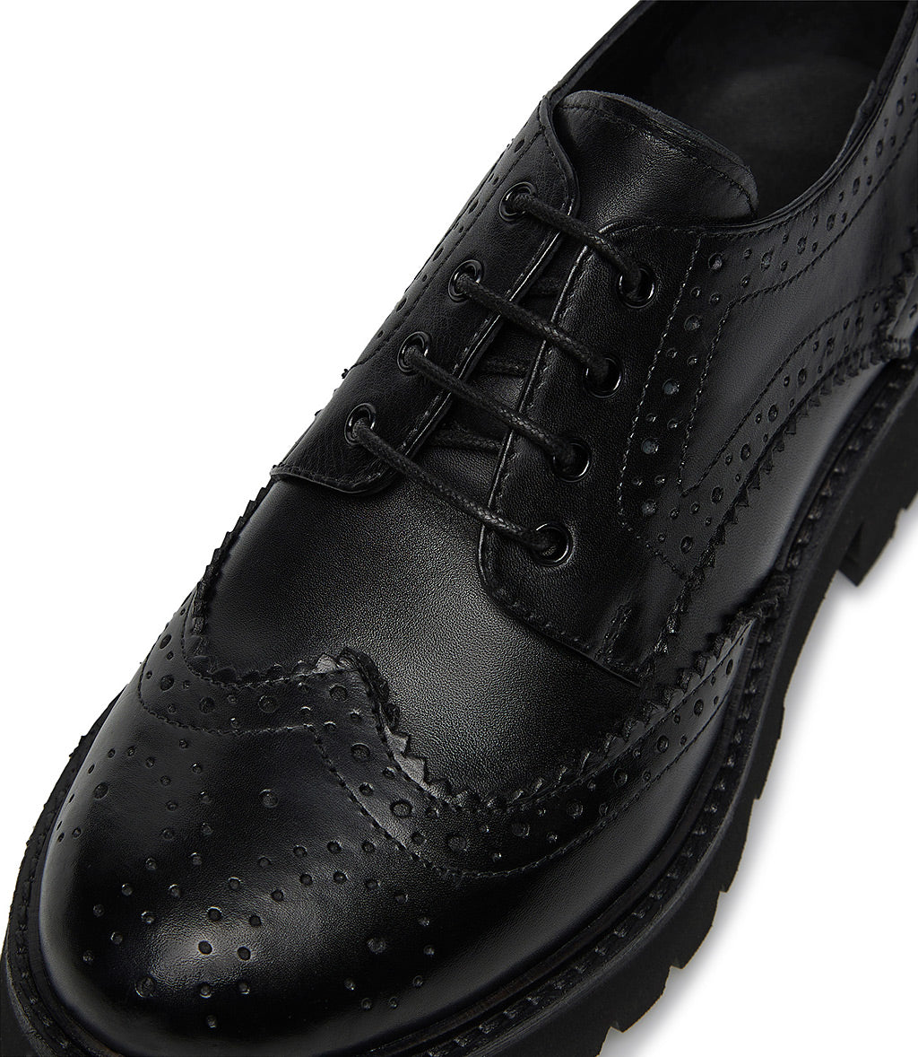 Derby brogue in vitello nero - immagine 5