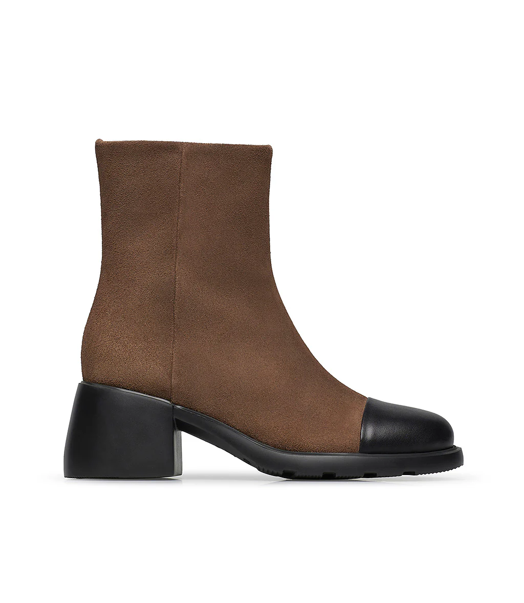 Stivaletto in camoscio marrone - immagine 2