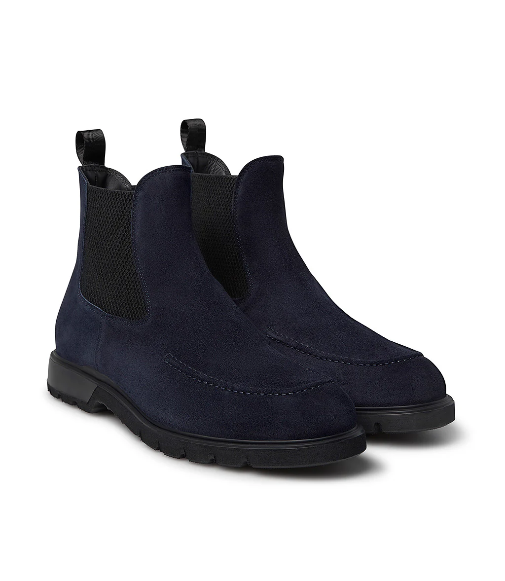 Stivaletto Chelsea in pelle scamosciata blu - immagine 3