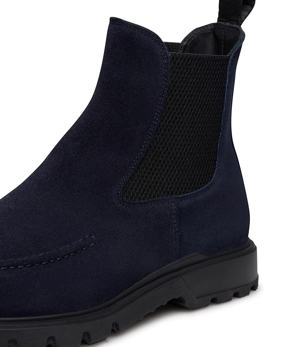 Stivaletto Chelsea in pelle scamosciata blu - immagine 5