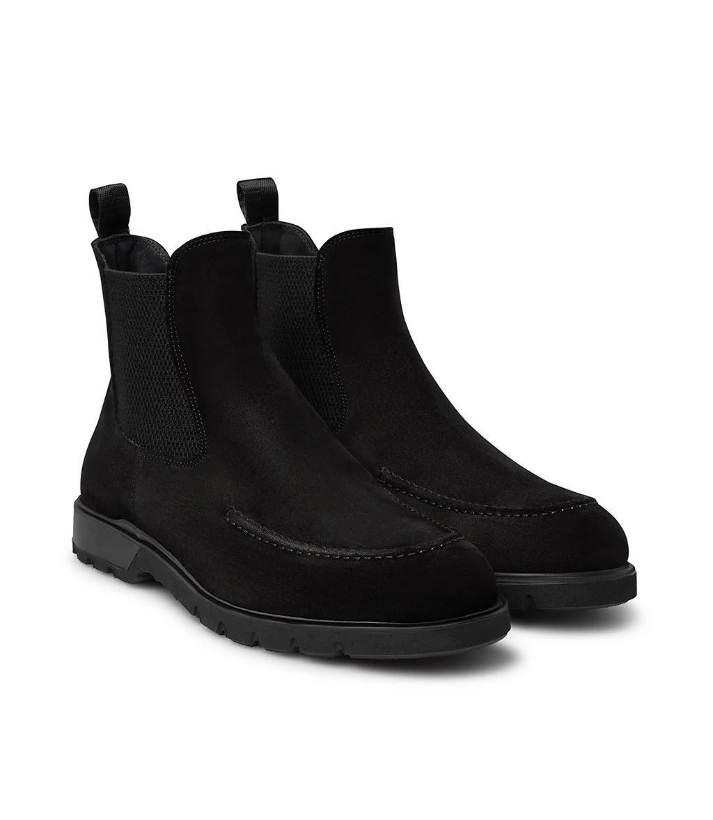 Stivaletto Chelsea in pelle scamosciata nera - immagine 3