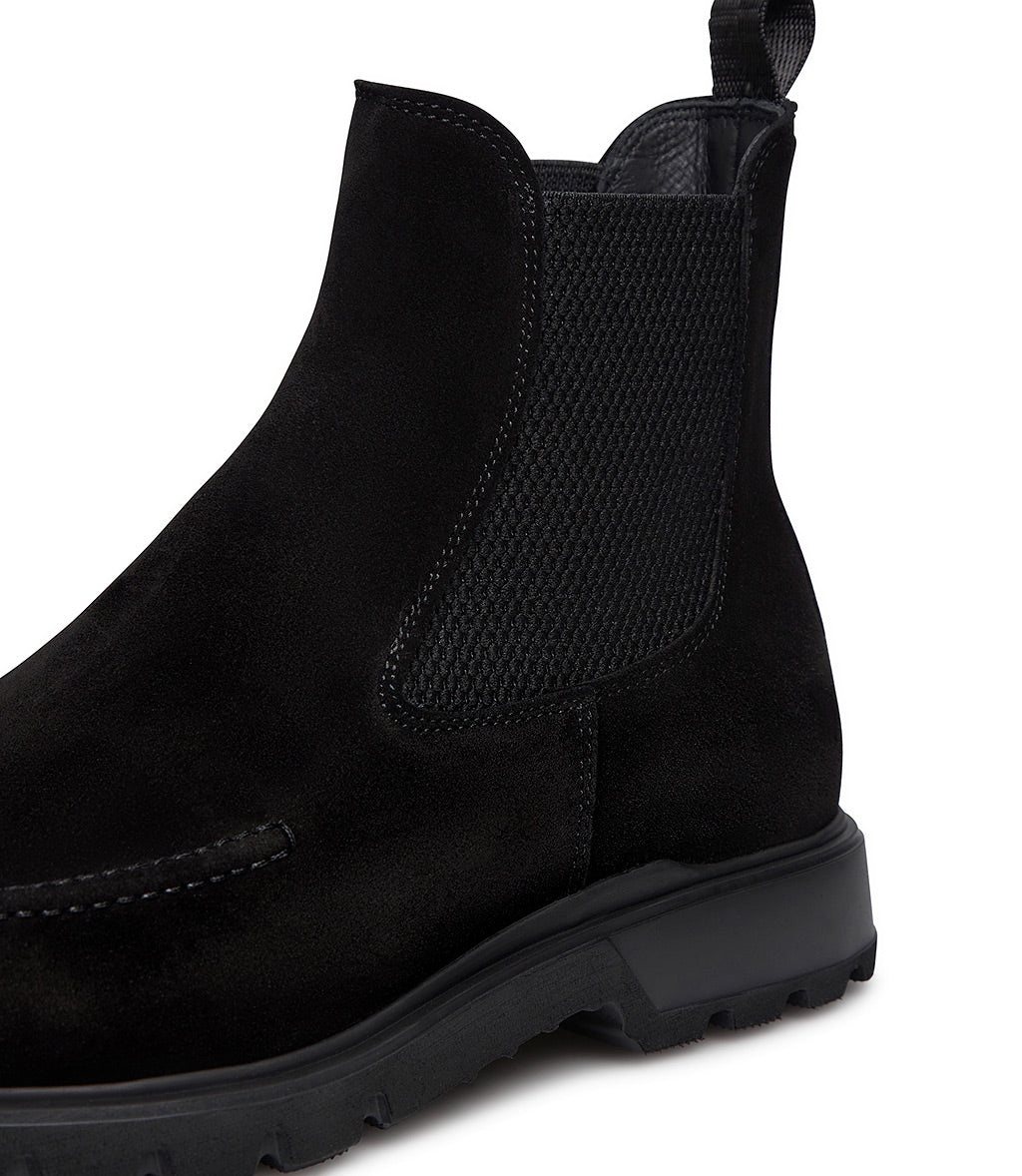 Stivaletto Chelsea in pelle scamosciata nera - immagine 5