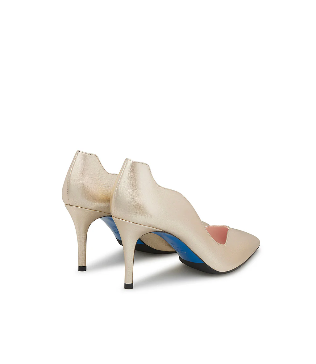 Décolleté in nappa platino - immagine 4