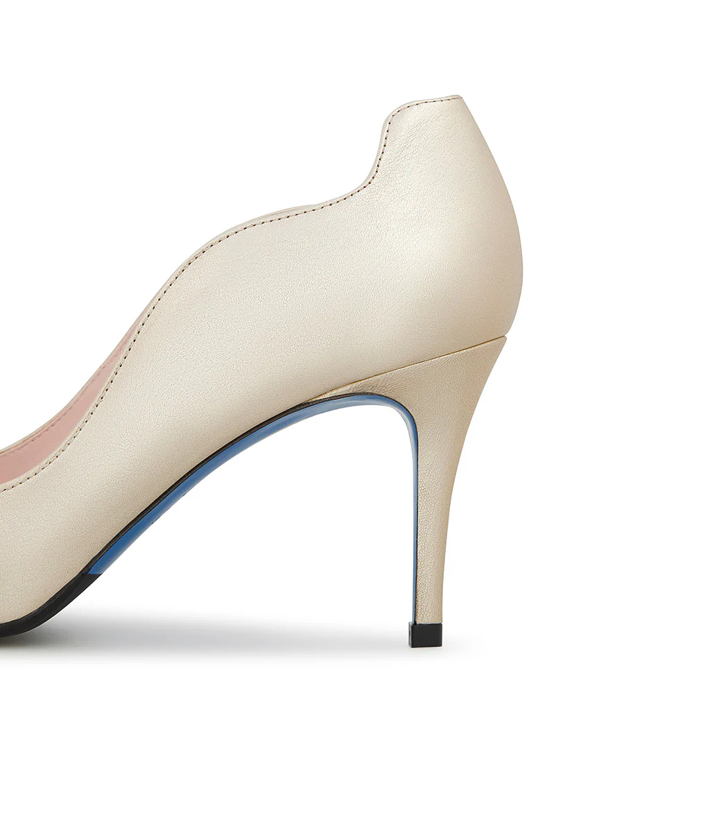 Décolleté in nappa platino - immagine 5