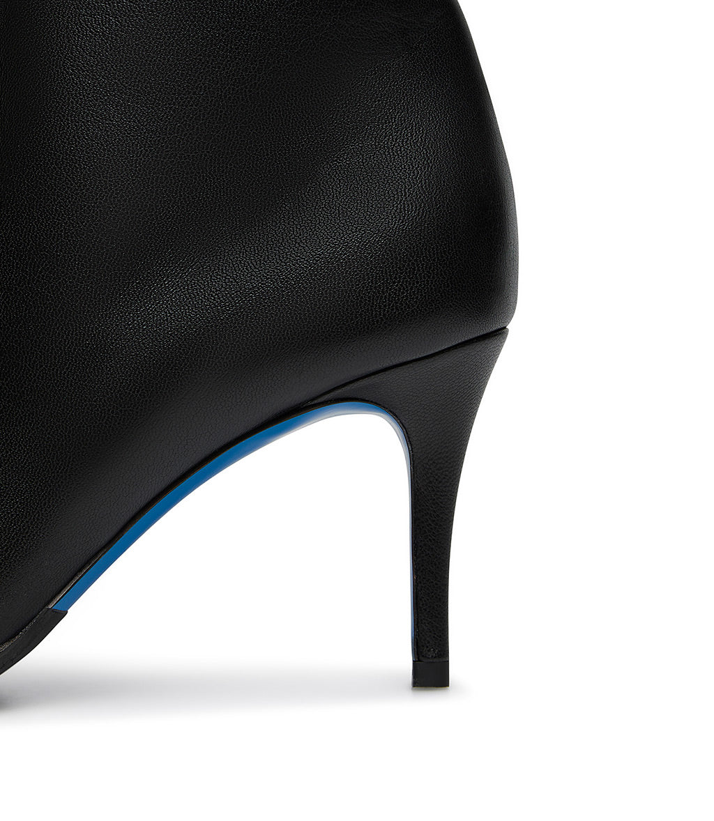 Stivaletti in nappa nera con cristalli - immagine 5