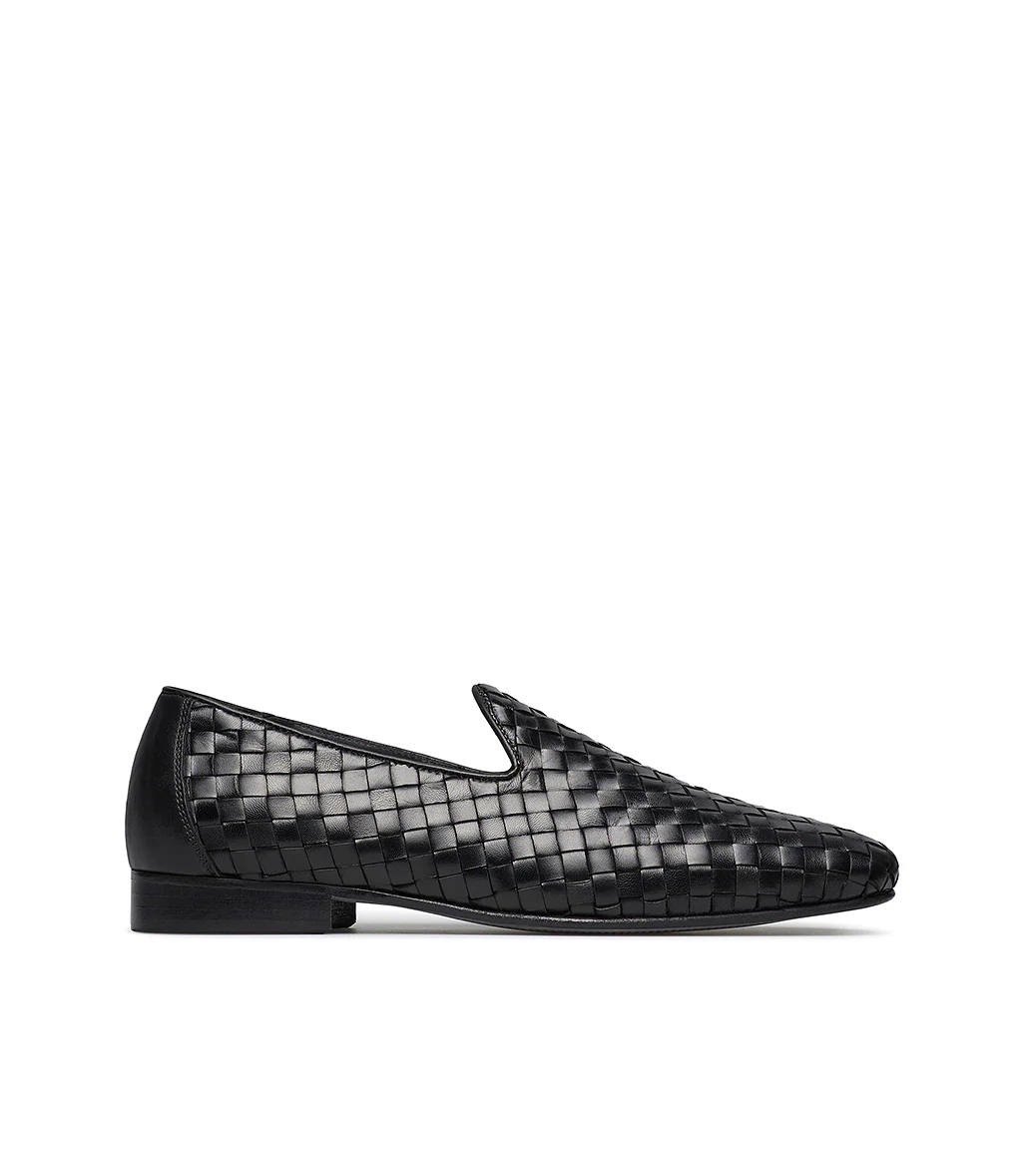 Loafer in vitello intrecciato nero - immagine 2