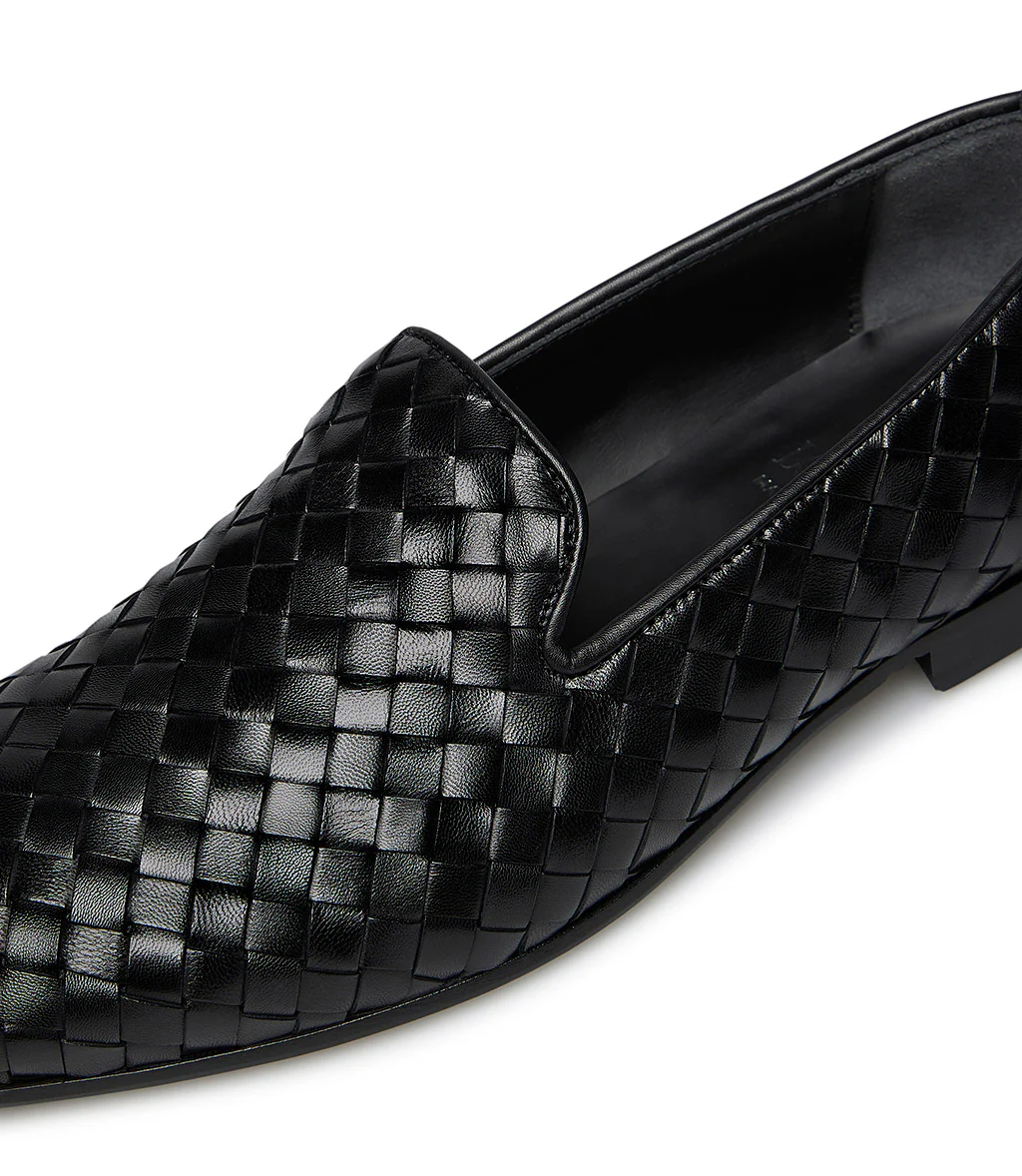 Loafer in vitello intrecciato nero - immagine 5