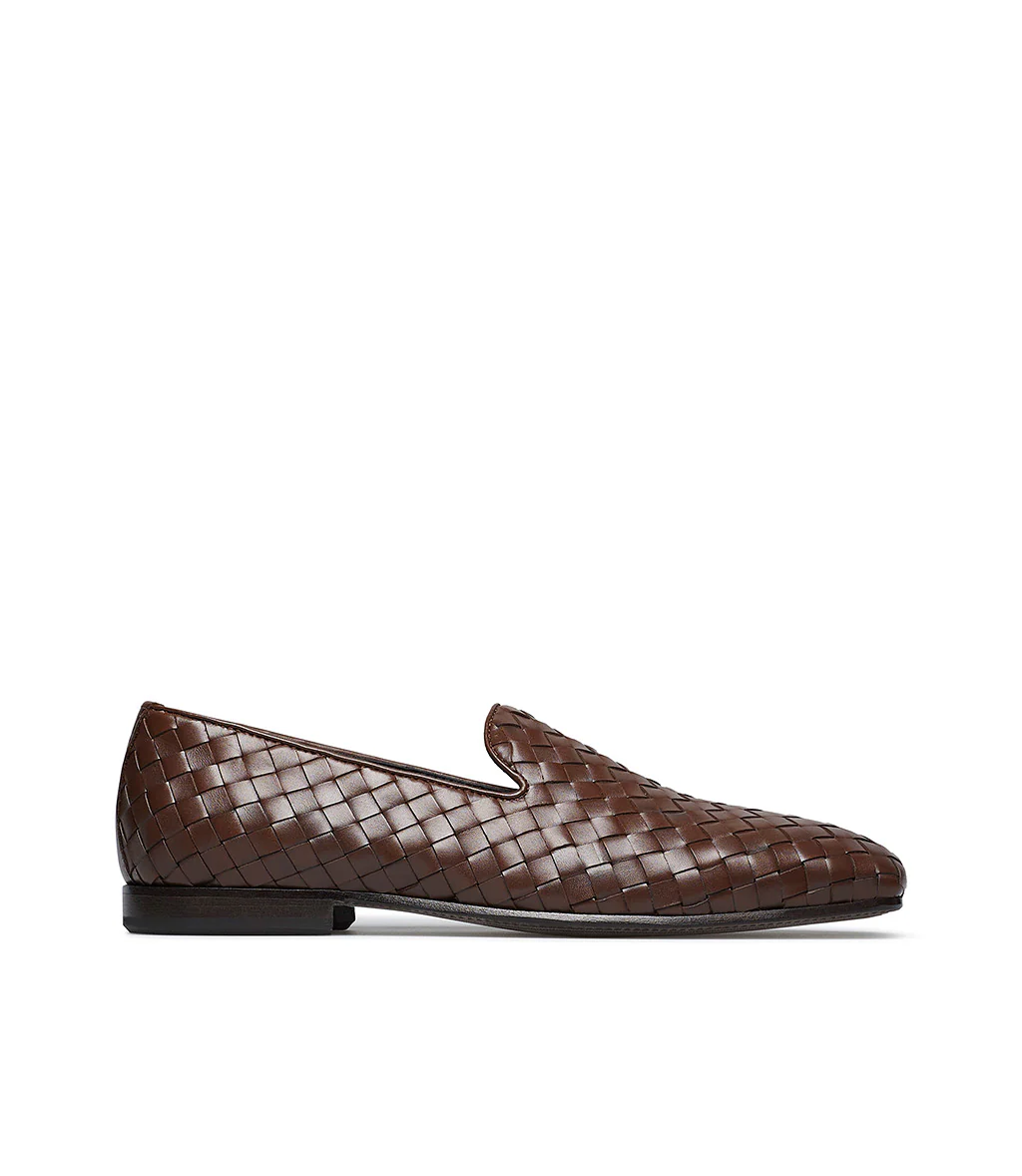 Loafer in vitello intrecciato marrone T d M - immagine 2