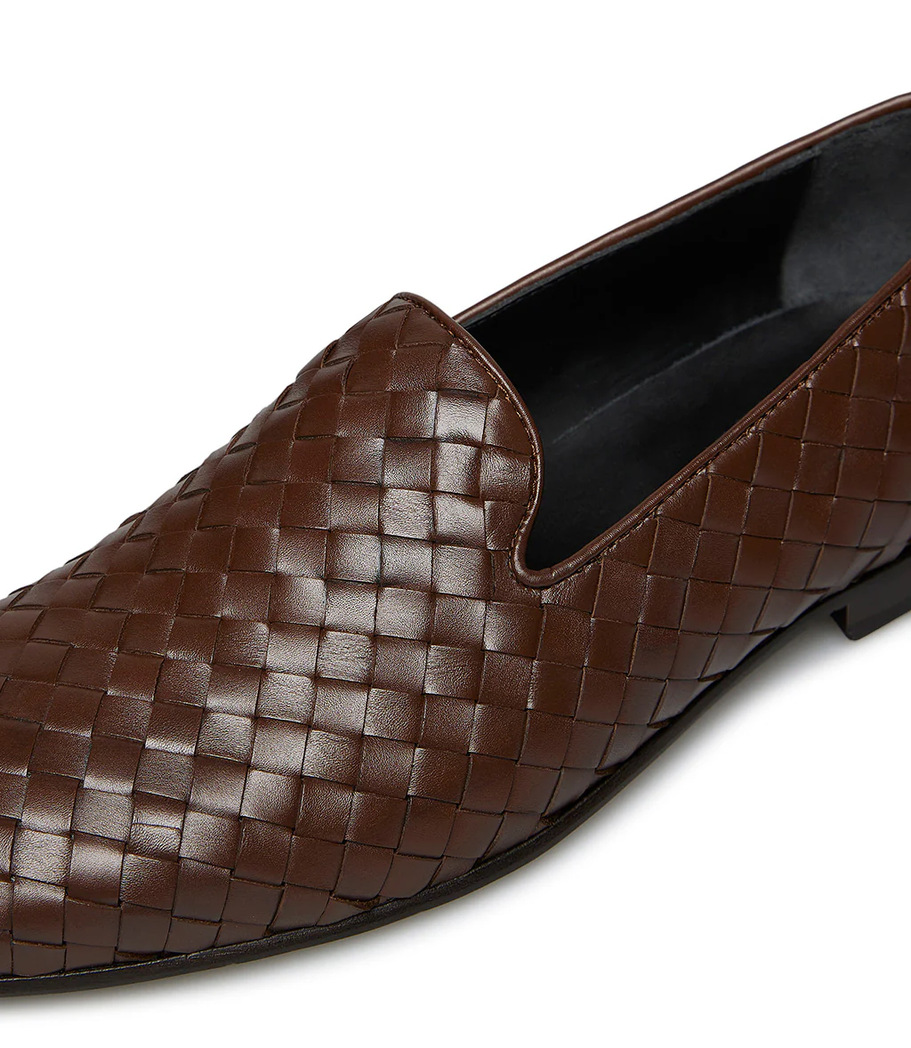 Loafer in vitello intrecciato marrone T d M - immagine 5