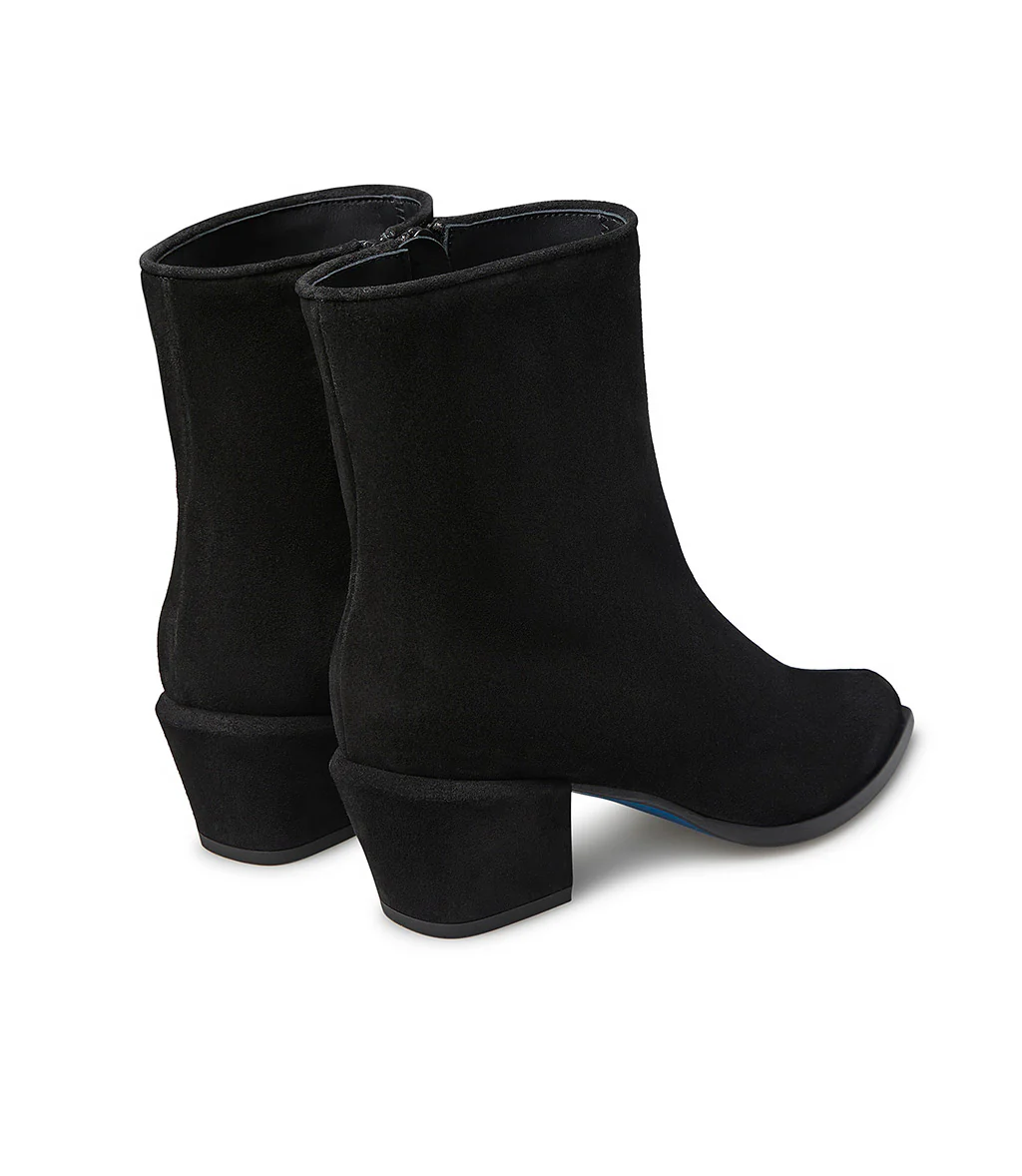 Stivaletto texano in camoscio nero - immagine 4