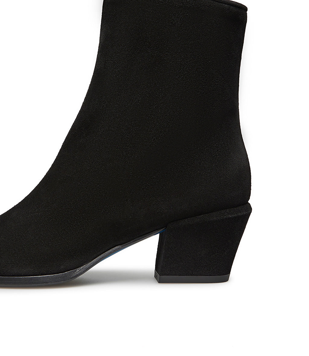 Stivaletto texano in camoscio nero - immagine 5