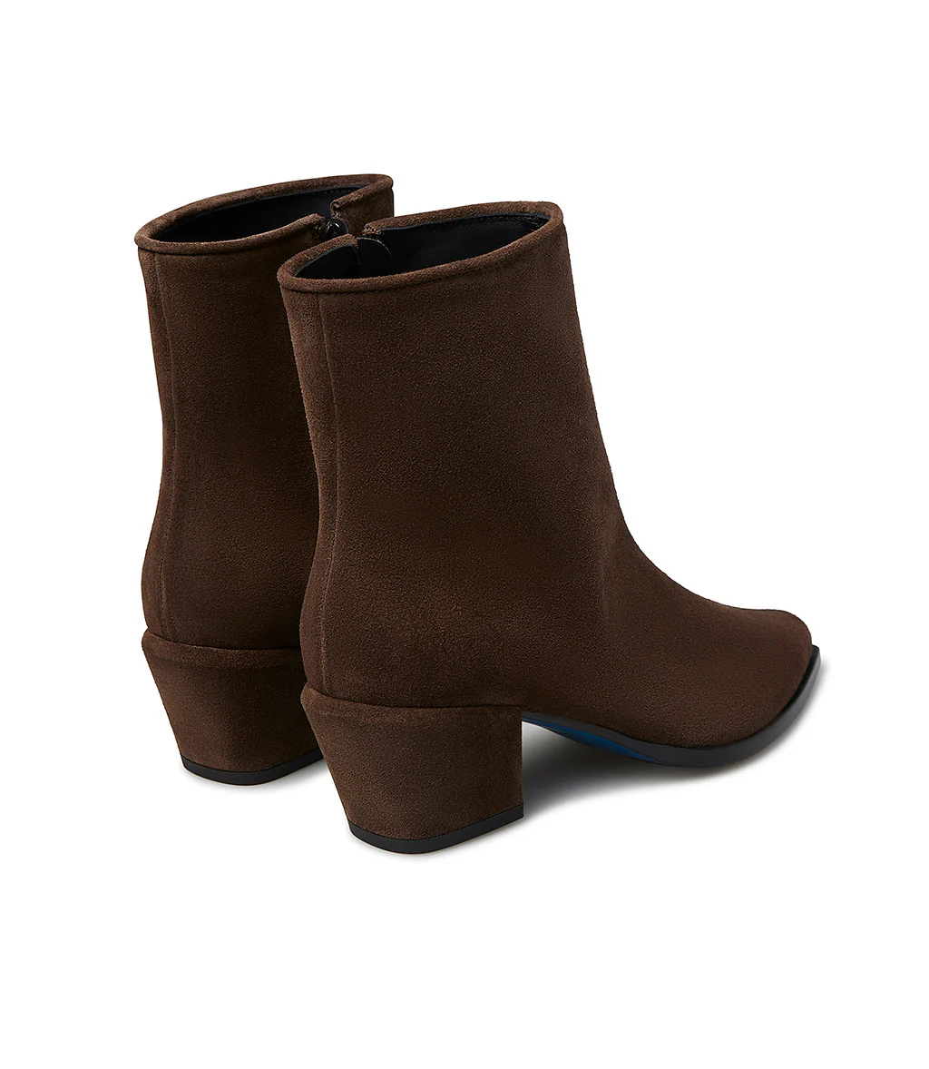 Stivaletto texano in camoscio moro - immagine 4