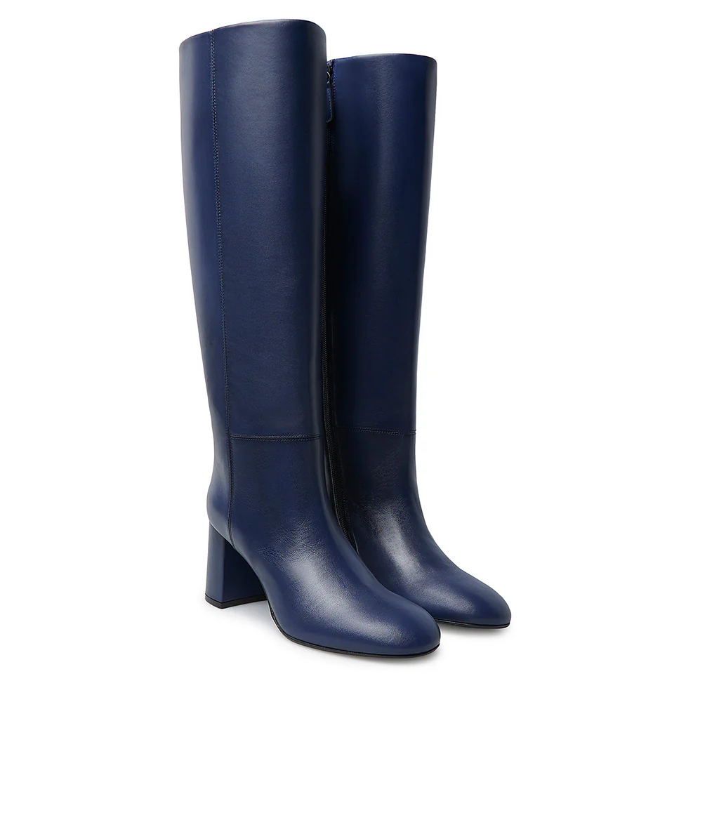 Stivale in nappa blu - immagine 3