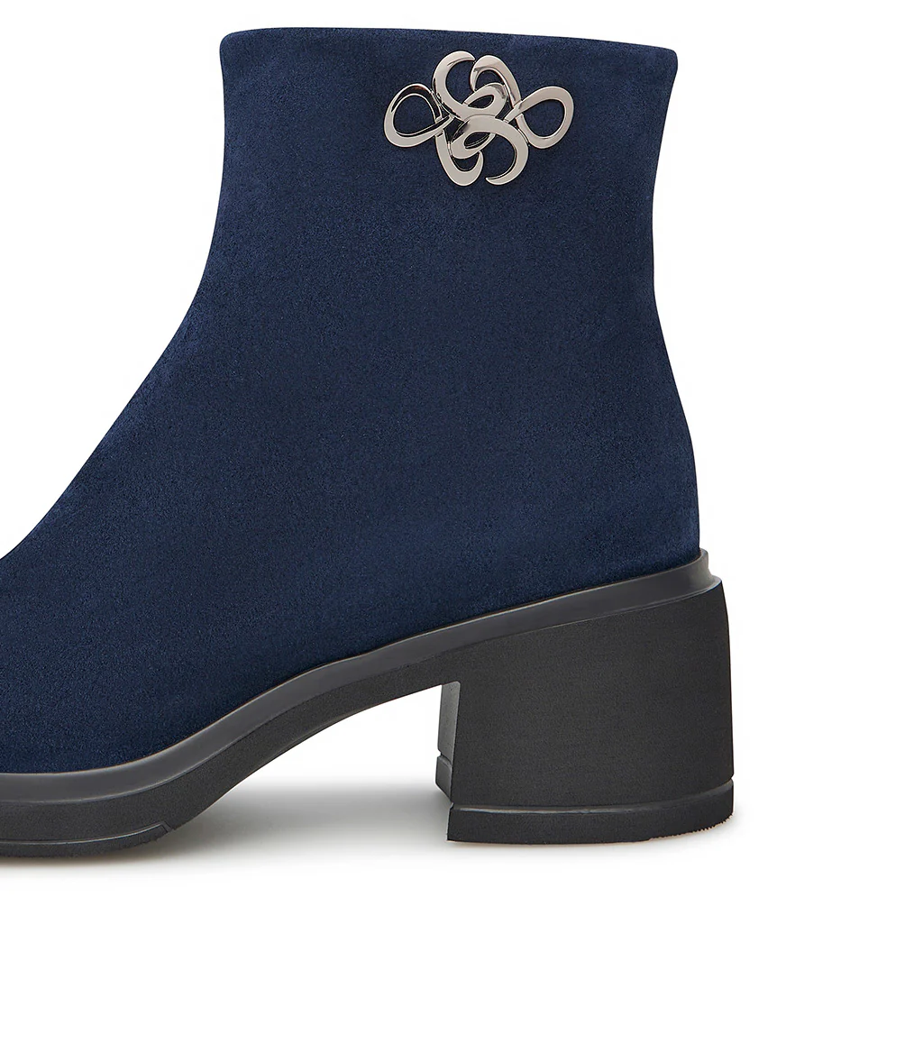 Stivaletto in camoscio blu - immagine 5