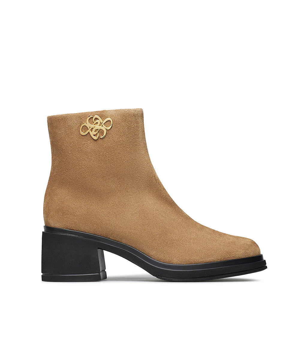 Stivaletto in camoscio cuoio - immagine 2