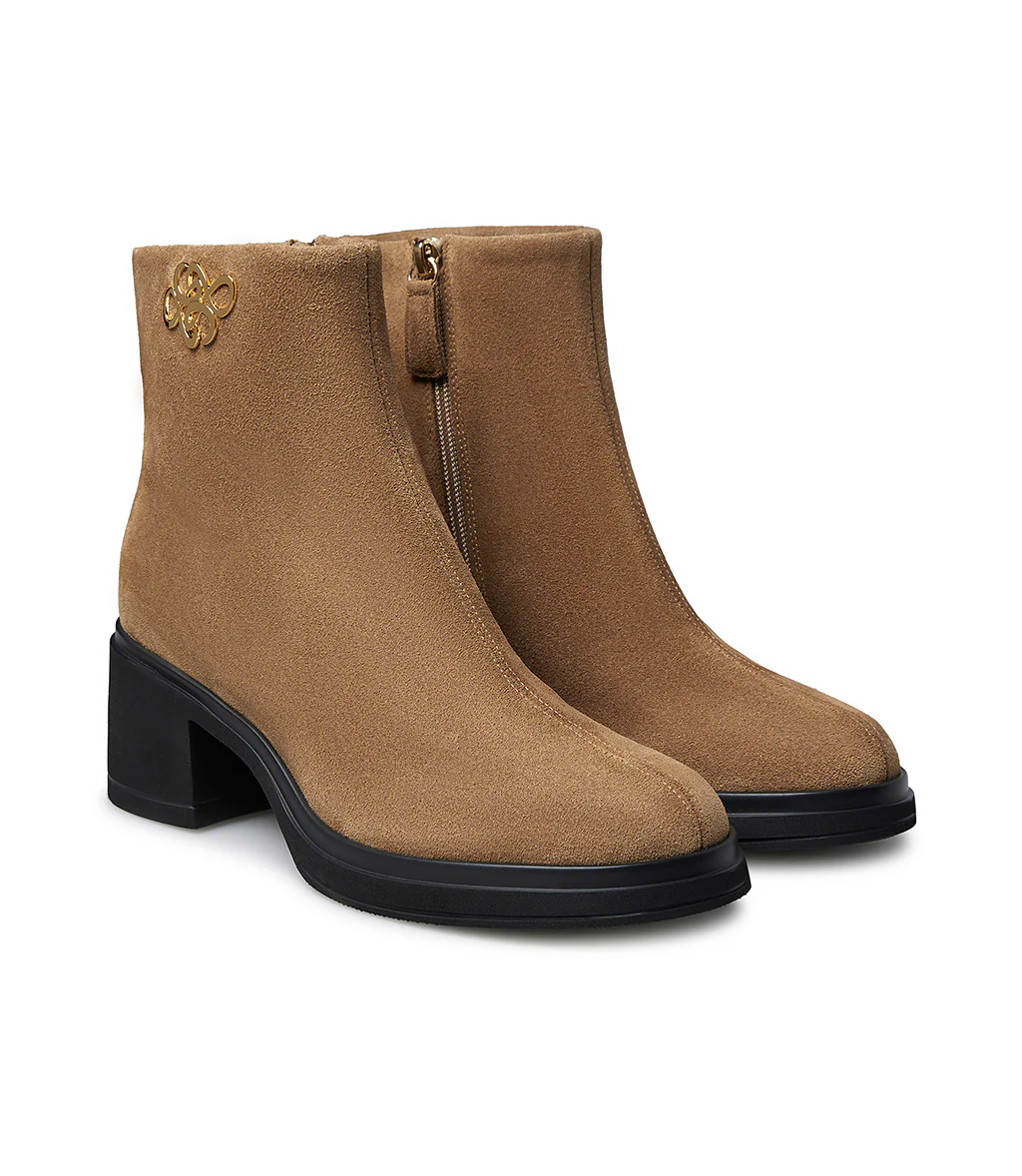 Stivaletto in camoscio cuoio - immagine 3