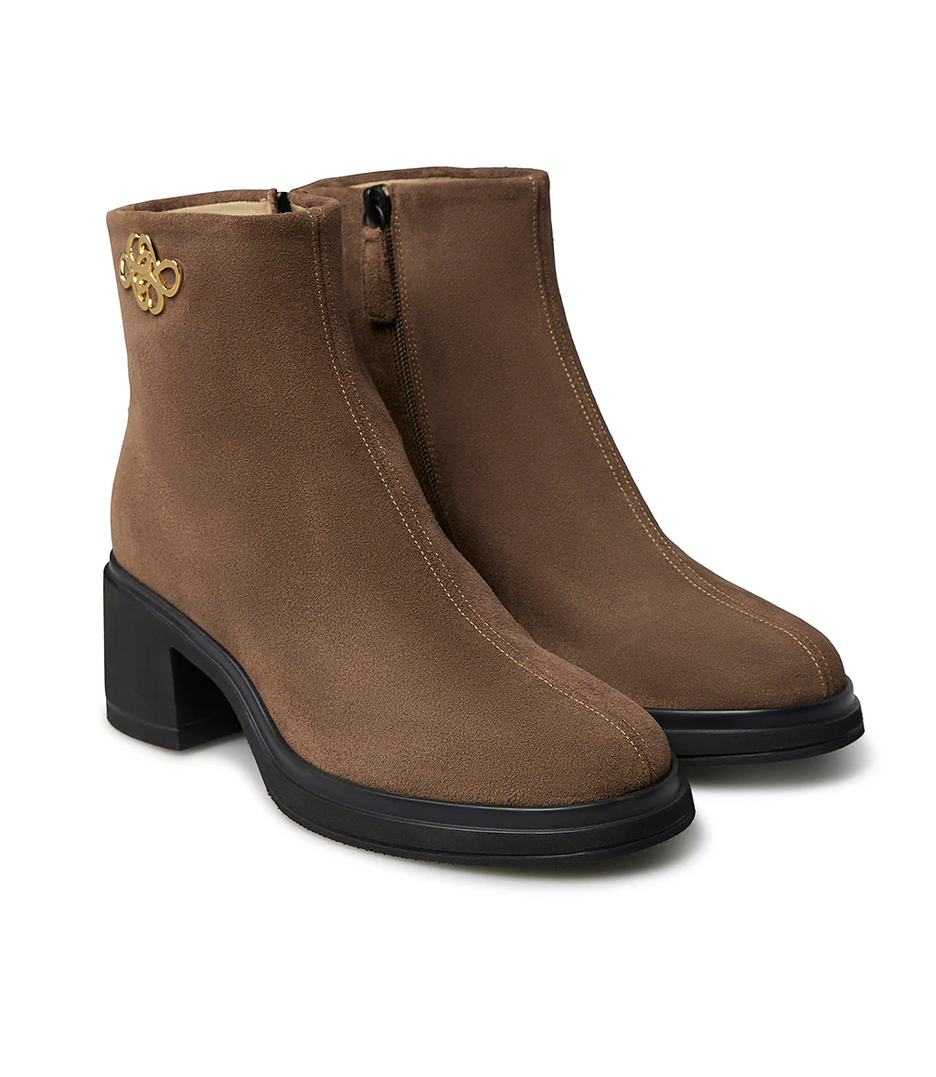 Stivaletto in camoscio marrone - immagine 3