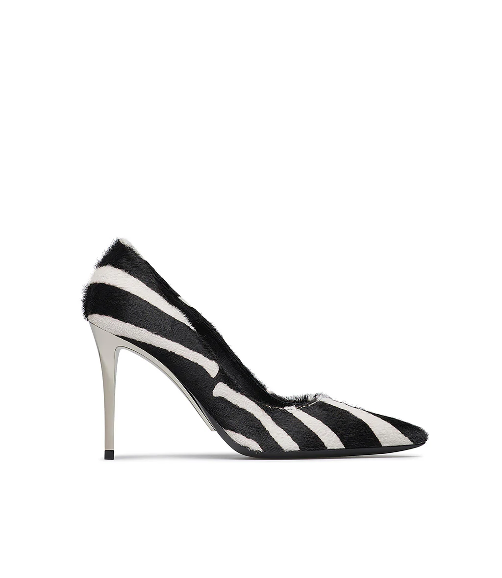 Décolleté in cavallino stampa zebra - immagine 2