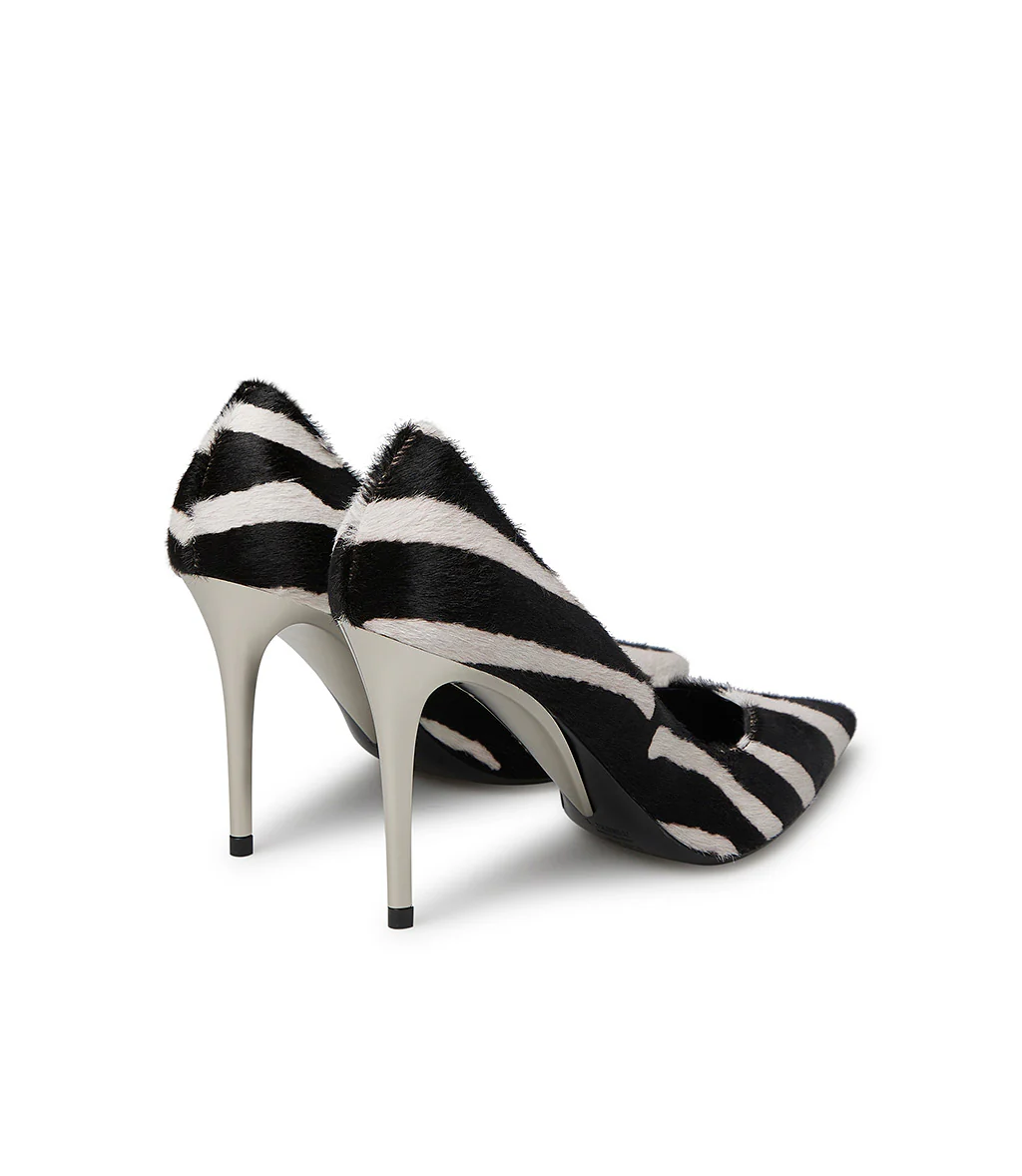 Décolleté in cavallino stampa zebra - immagine 4