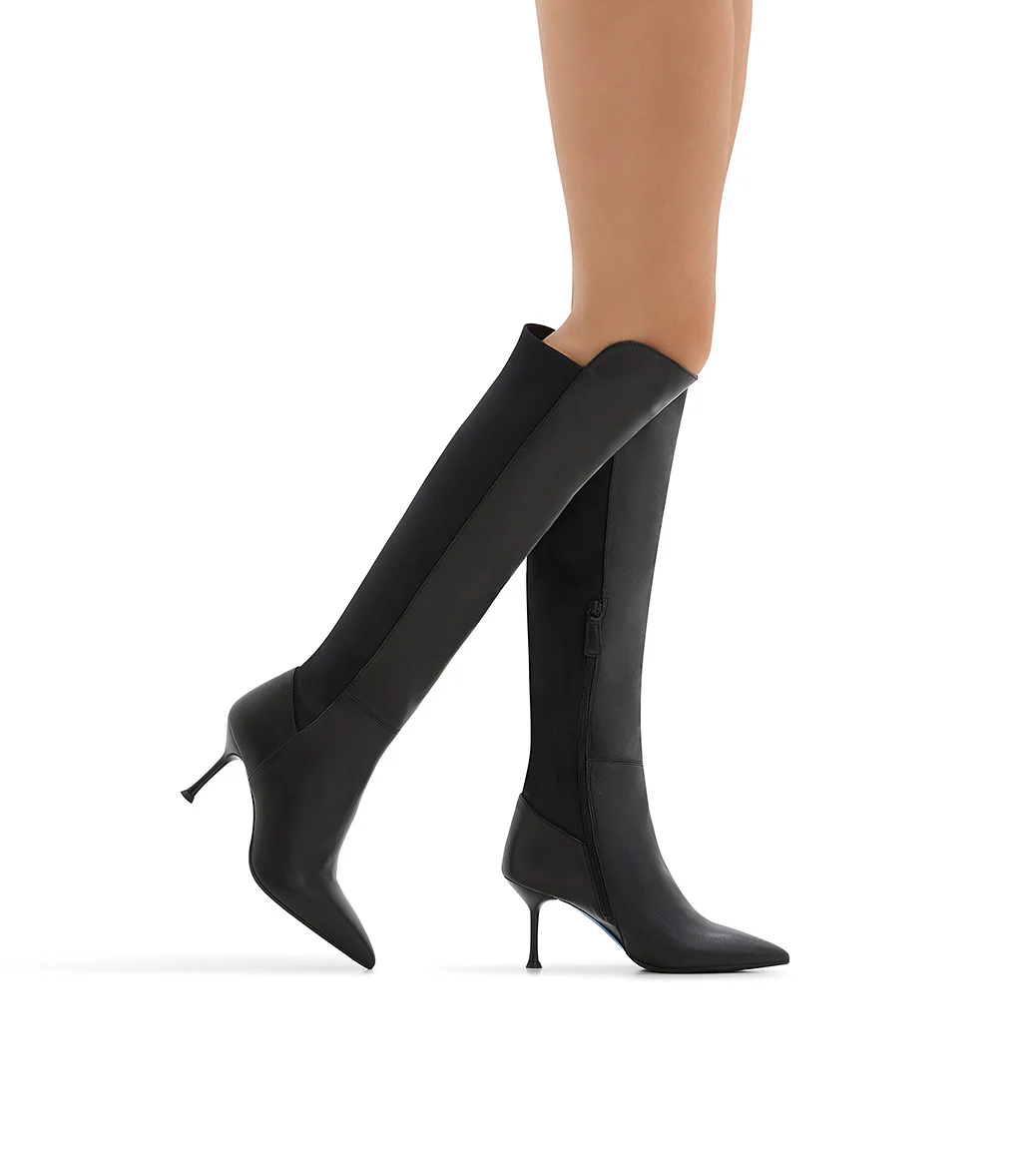 Stivale cuissard in nappa nera - immagine 6