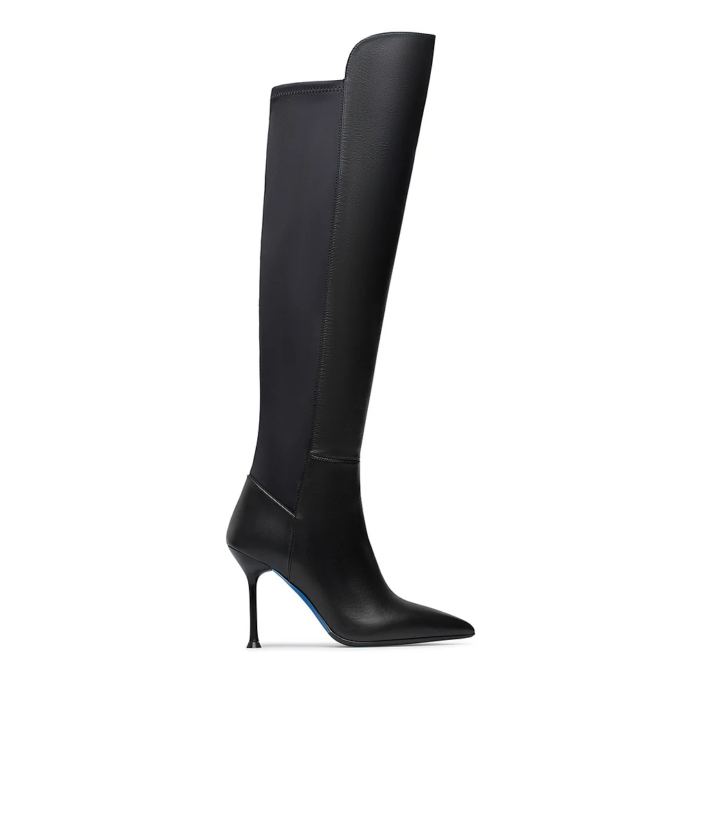 stivale cuissard in nappa nera - immagine 2