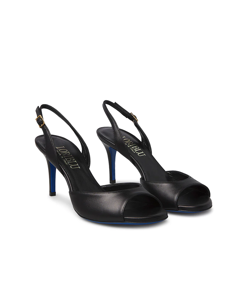 Sandalo in nappa nera - immagine 3