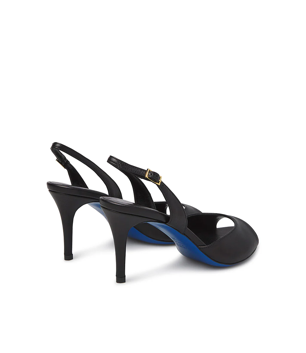 Sandalo in nappa nera - immagine 4