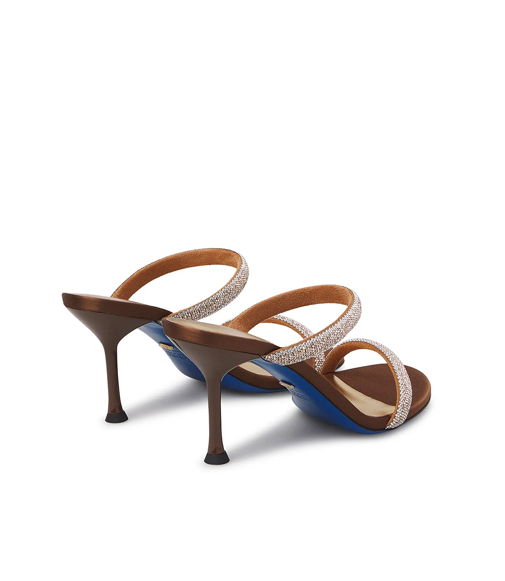 Sandalo in raso bronzo - immagine 4