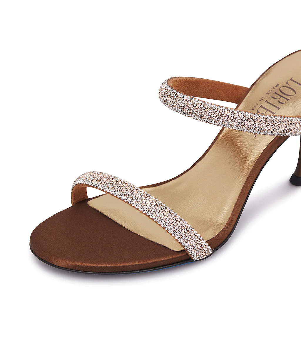 Sandalo in raso bronzo - immagine 5