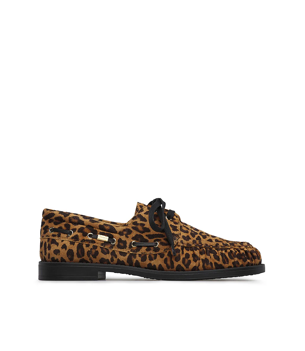 Mocassino in camoscio stampa leopard - immagine 2