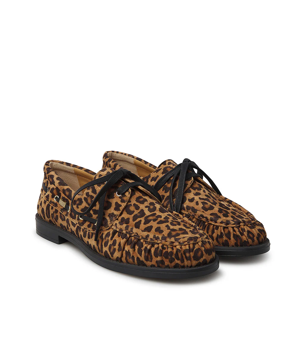 Mocassino in camoscio stampa leopard - immagine 3