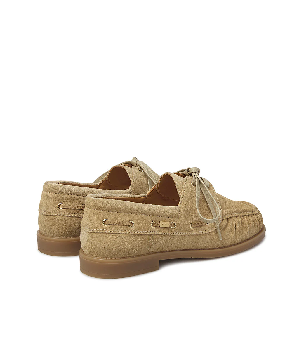 Mocassino in camoscio beige - immagine 4