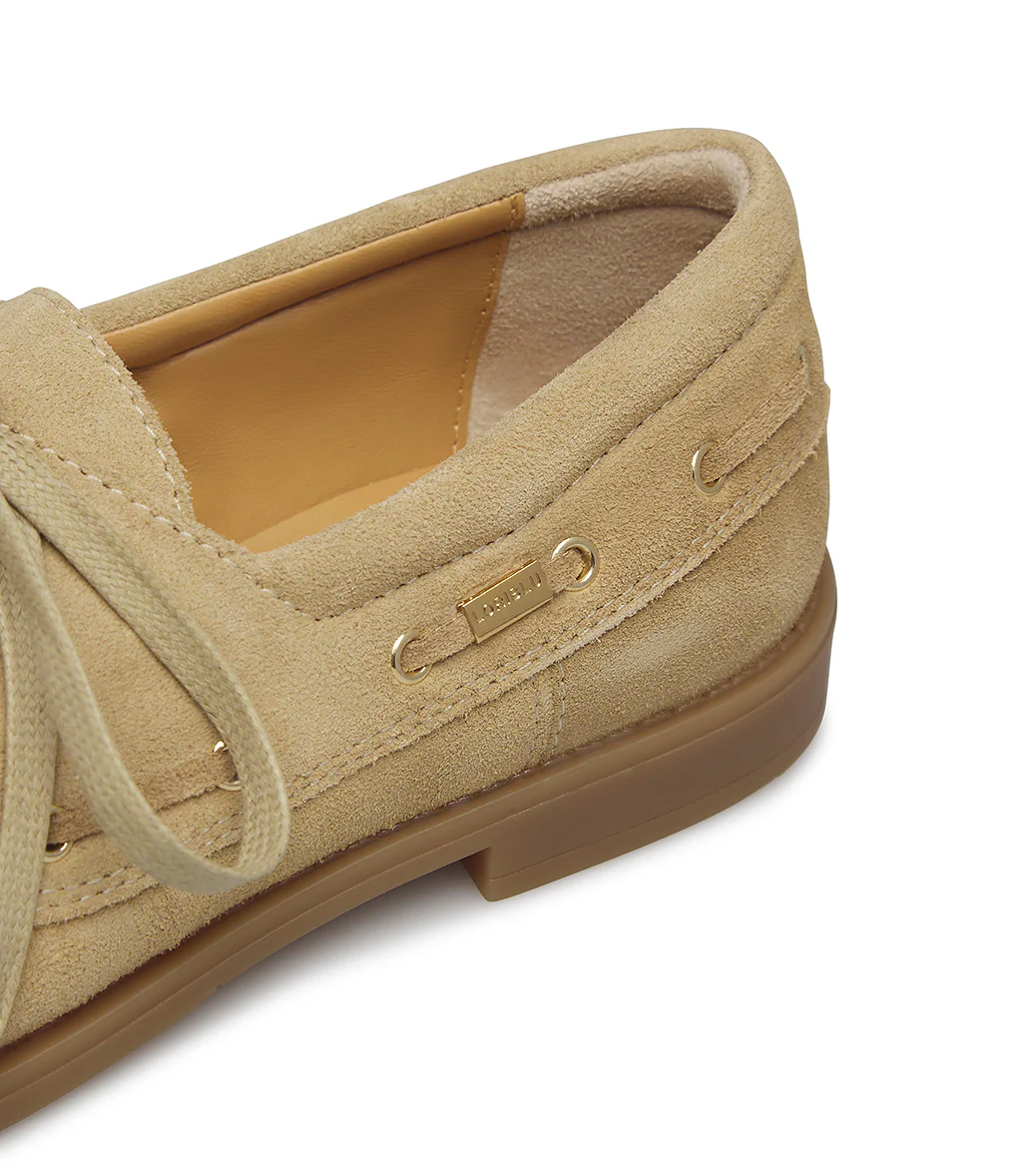 Mocassino in camoscio beige - immagine 5
