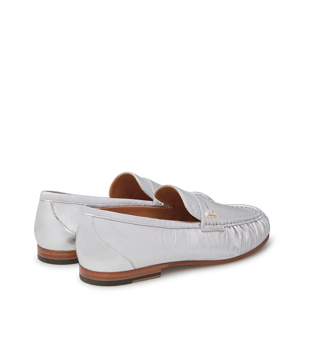 Mocassino in nappa argento - immagine 4