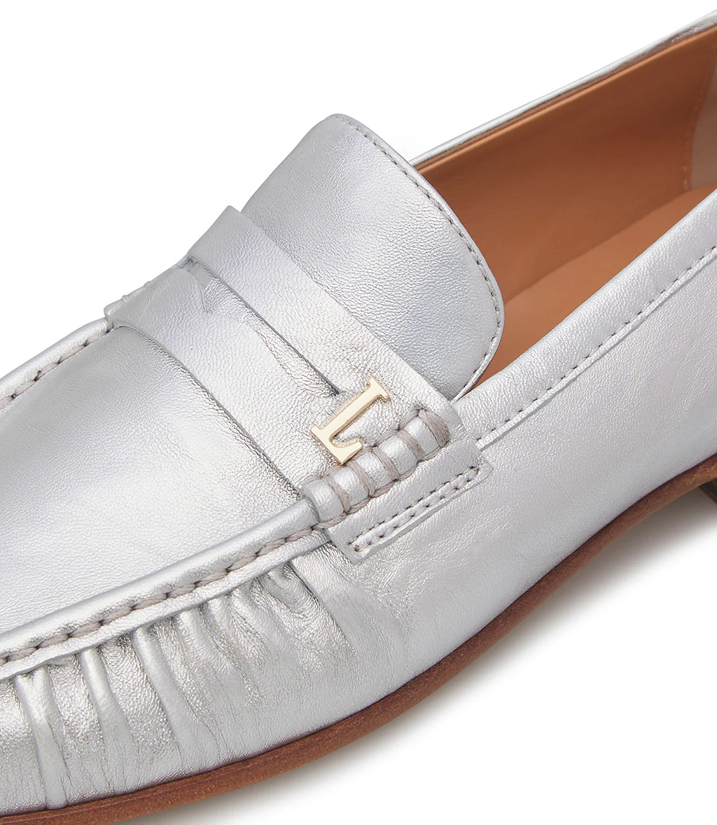 Mocassino in nappa argento - immagine 5