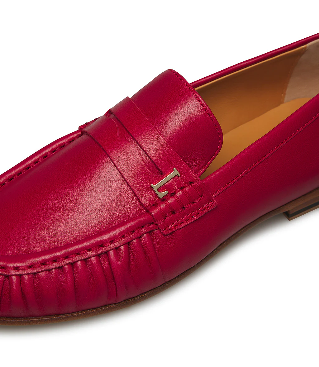 Mocassino in nappa rosso - immagine 5