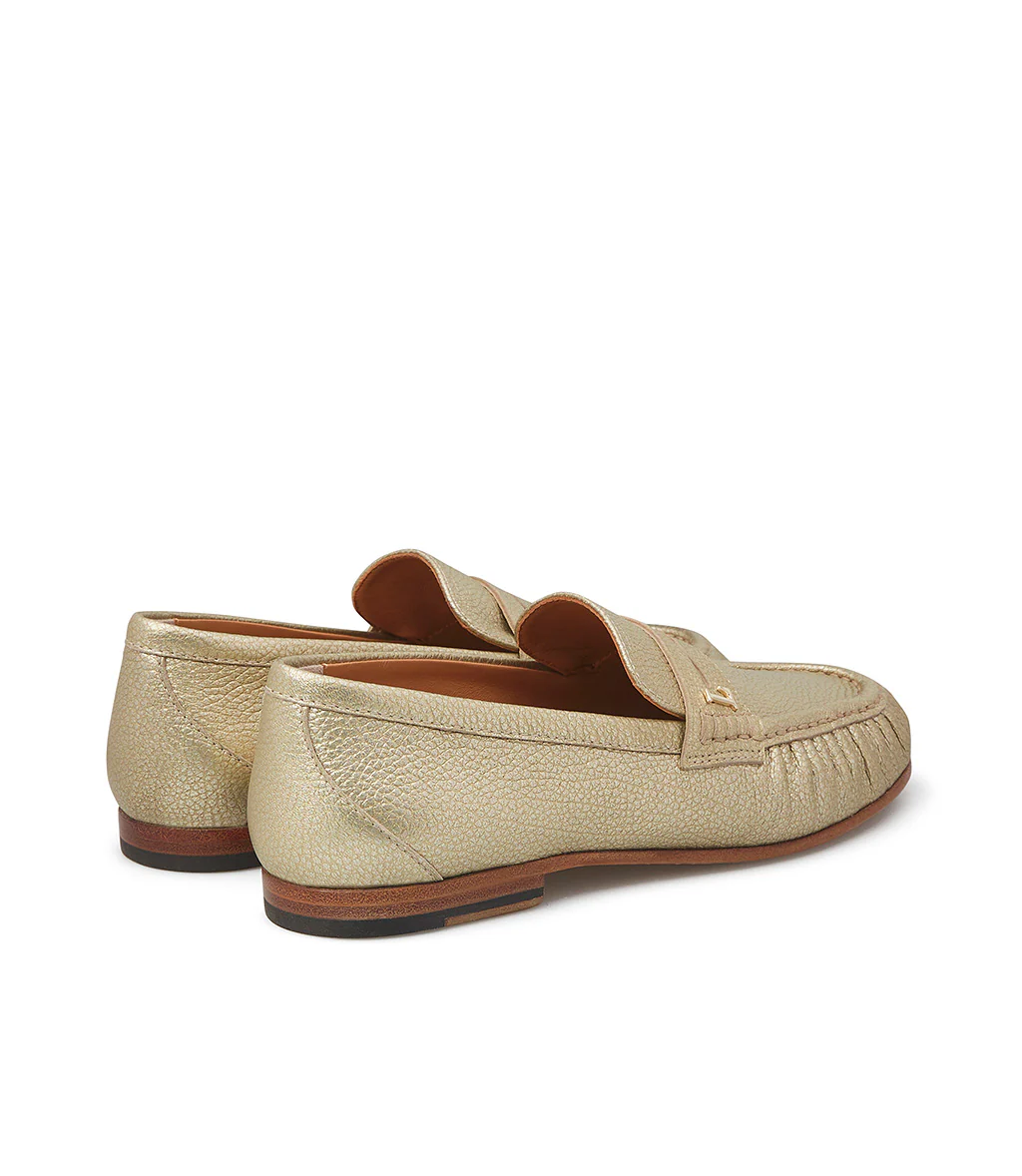 Mocassino in nappa oro - immagine 4