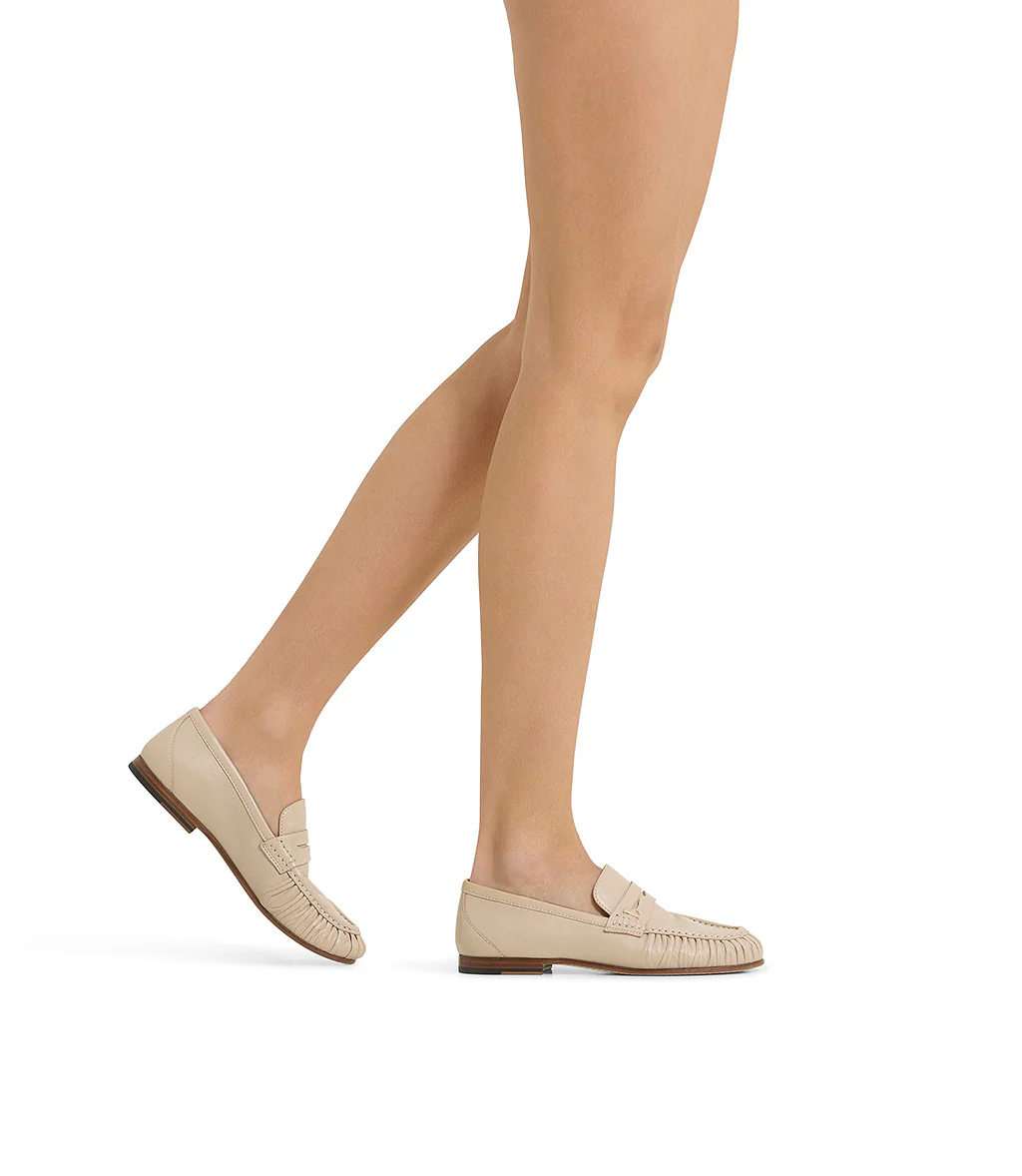 Mocassino in nappa light beige - immagine 6