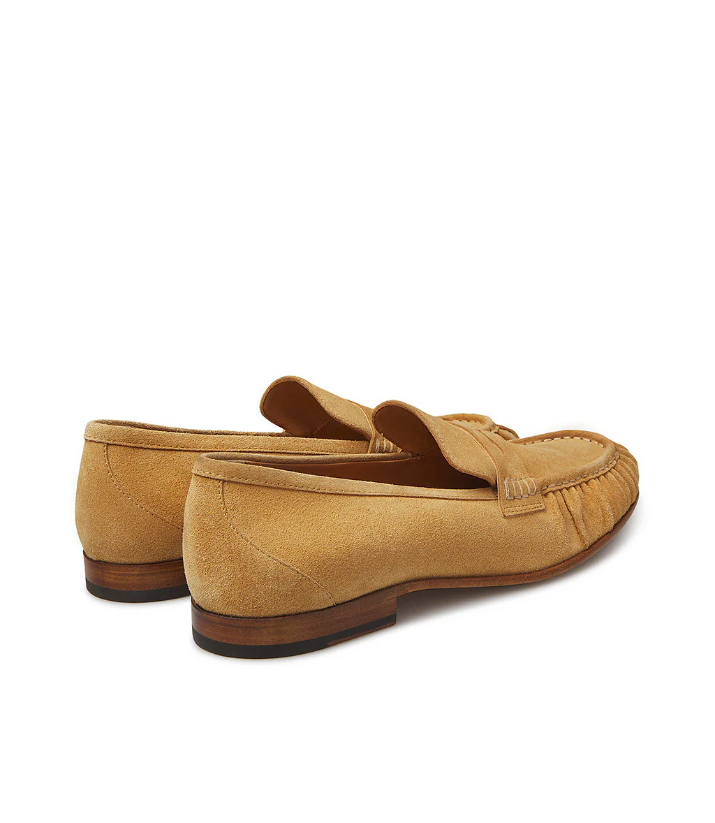 Mocassini in camoscio paglia - immagine 4